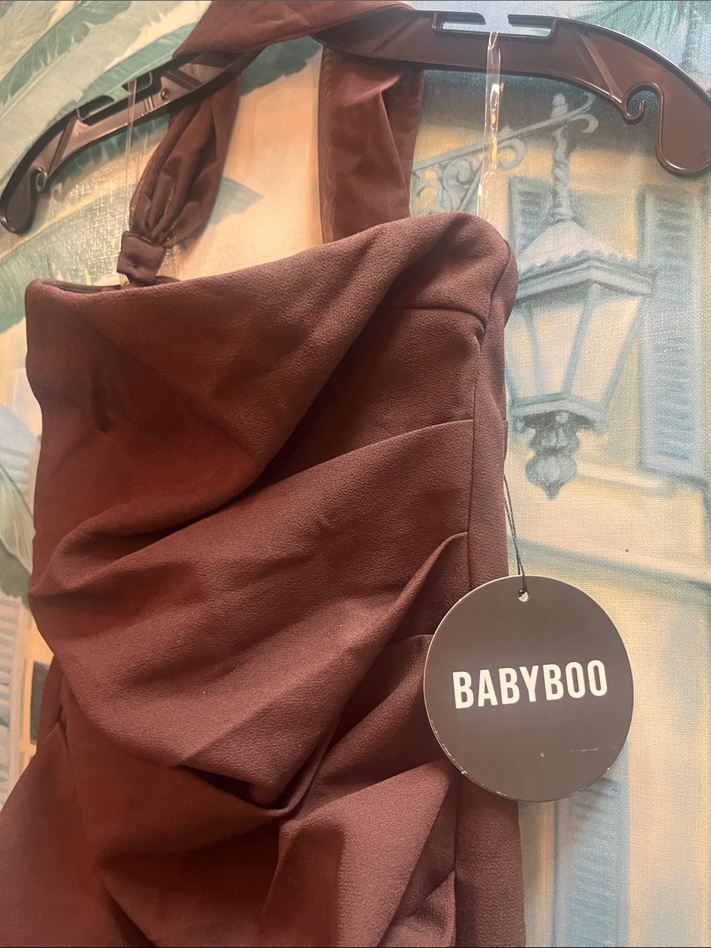 BABYBOO Brown Halter Dress size small - Picture 4 of 7